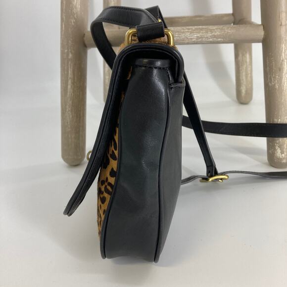 FOSSIL LEATHER ANIMAL HAIR PRINT WOMENS CROSSBODY BAG (ASIS) - Picture 6 of 13